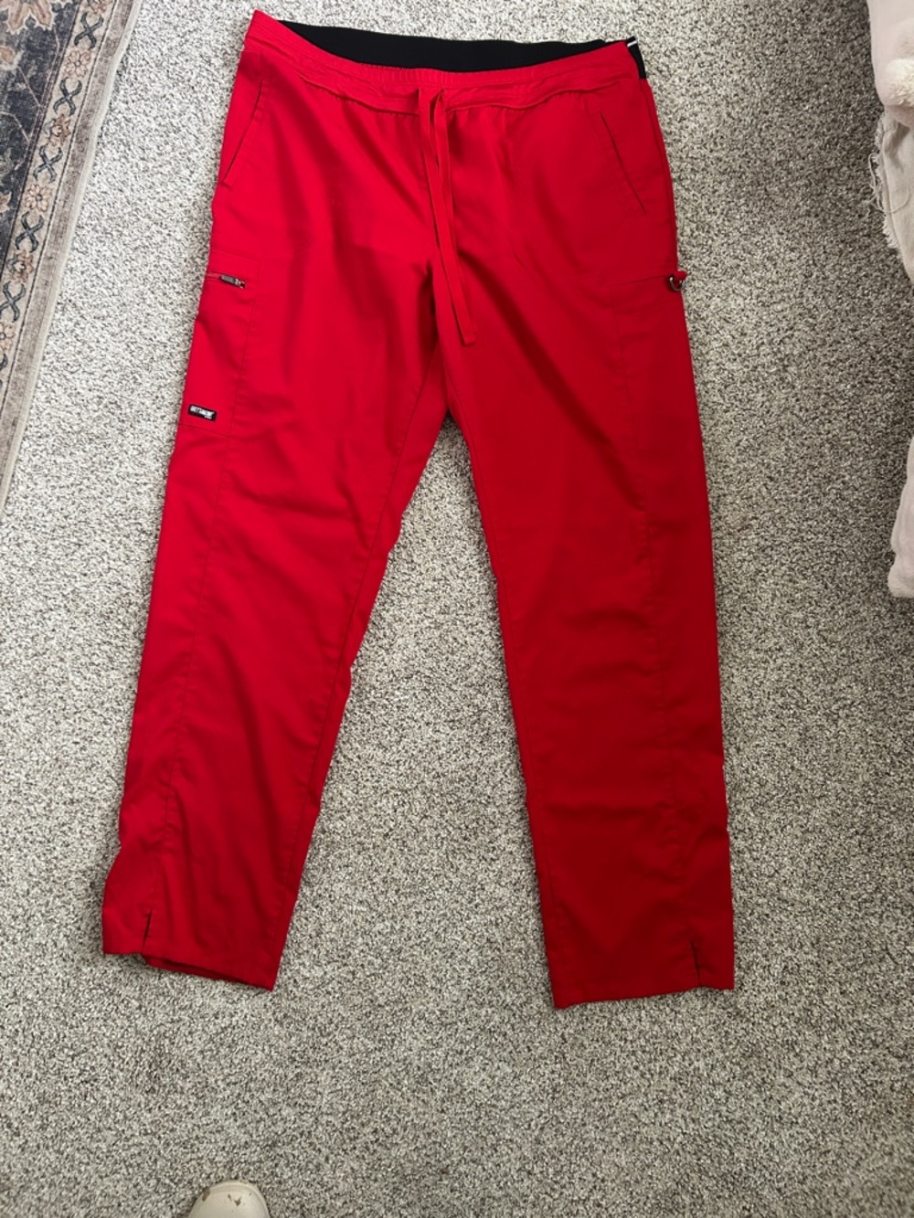 Women’s Red Drawstring Casual Pants